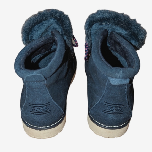 NWOT Skechers Bobs Alpine Leather Faux Fur Lace Up Ankle Booties Boots 8 - Picture 5 of 8